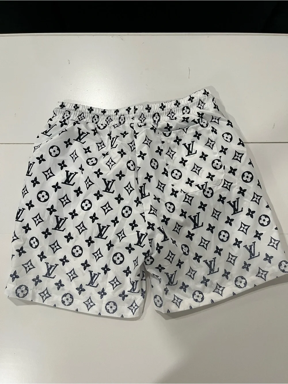Louie vuiton White Men’s Logo Print Athletic Shorts